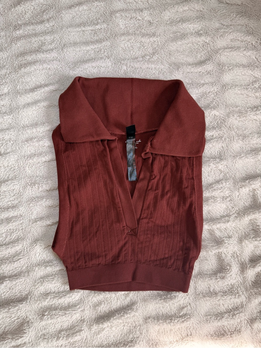 Out From Under Urban Outfitters Rust Collared Top XS/S